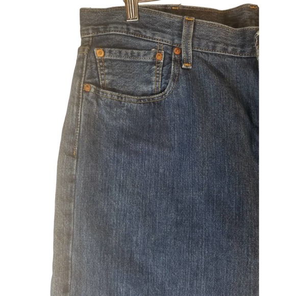 Levi's 501 Button Fly Blue Jeans straight leg Men's‎ Size 40x32 - Picture 3 of 8